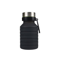 Load image into Gallery viewer, 550ml Portable Silicone Collapsible Water Bottle with Carabiner for Sports Outdoor Travel Telescopic Bottle Collapsible Kettle
